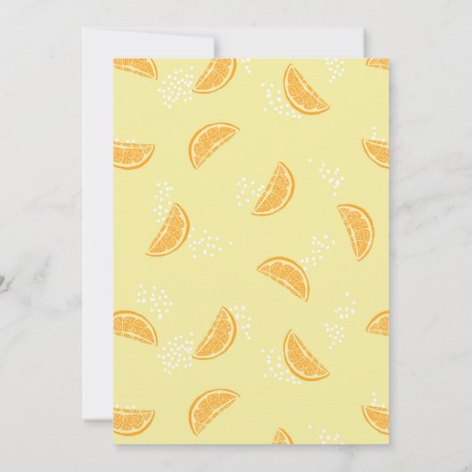 Orange Fruité Invitation Anniversaire (Dos)