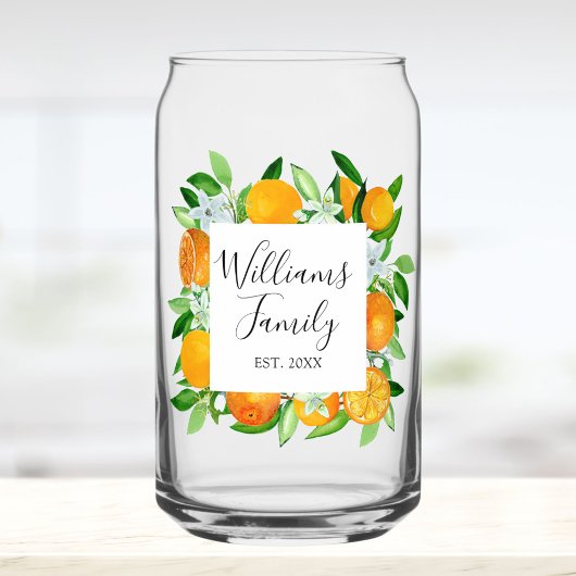 Orange Fruits and Flowers Summer Floral botanical