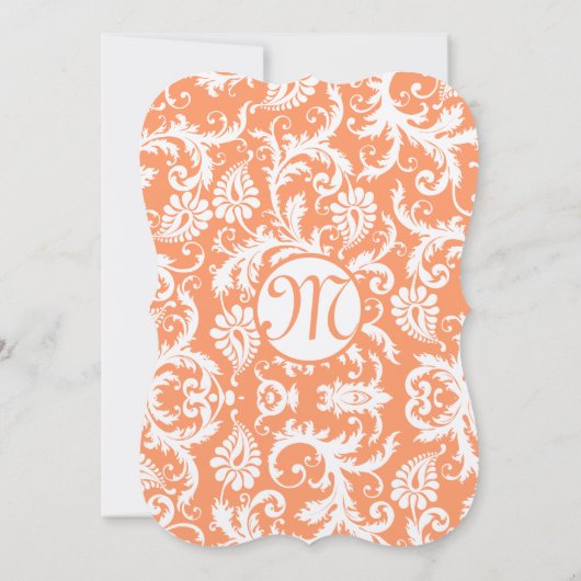 Orange & Fuchsia Gerber Daisy Faire-part de mariag (Dos)