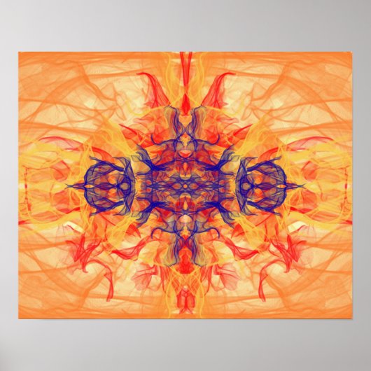 ORANGE FUMÉE - Art Fractal - Poster (Devant)