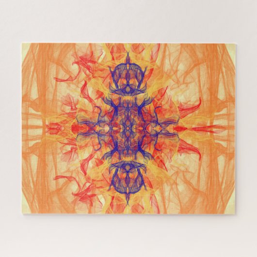ORANGE FUMÉE - Art Fractal - Puzzle Jigsaw (Horizontal)