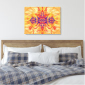 ORANGE FUMÉE - Art Fractal - Toile Imprimer (Insitu(Chambre))