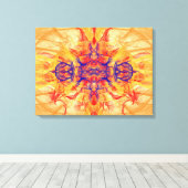 ORANGE FUMÉE - Art Fractal - Toile Imprimer (Insitu (Plancher de Bois))