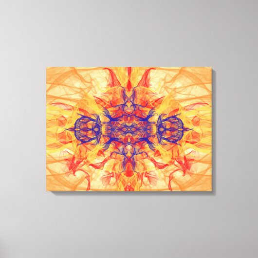 ORANGE FUMÉE - Art Fractal - Toile Imprimer (Recto)