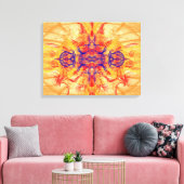 ORANGE FUMÉE - Art Fractal - Toile Imprimer (Insitu(Salon))