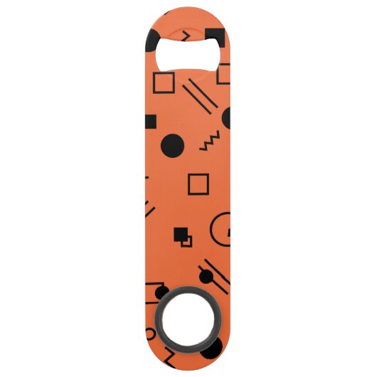 Orange, fun, trendy, geometric Memphis graphic (Dos)