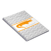Orange Gator sur Chevron Carnet personnalisé (Côté Droit)