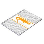 Orange Gator sur Chevron Carnet personnalisé (Côté gauche)