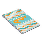 Orange Gator sur Chevron Carnet personnalisé (Côté Droit)