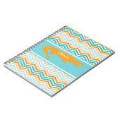 Orange Gator sur Chevron Carnet personnalisé (Côté gauche)