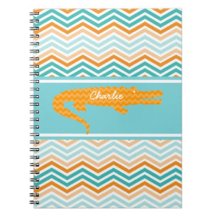 Orange Gator sur Chevron Carnet personnalisé