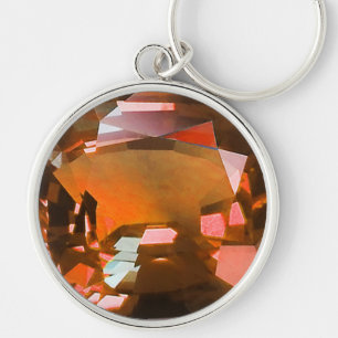 Orange Gemstone Sleutelhanger