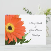 Orange Gerber Faire-part de mariage (Debout devant)