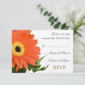 Orange Gerber Wedding RSVP (Debout devant)