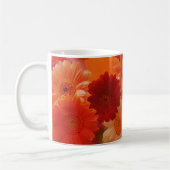 Orange Gerbera Daisy Fleurs Photo Art Café Mugs (Gauche)