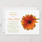 Orange Gerbera Daisy Invitation nuptiale douche (Devant)