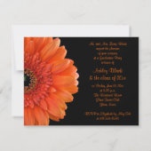 Orange Gerbera Daisy Photo Graduation Invitation (Dos)