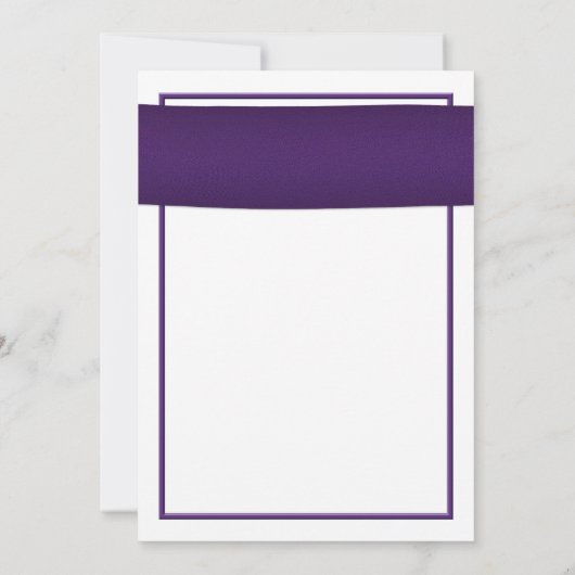 Orange Gerbera Daisy Violet Faire-part de mariage (Dos)