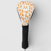 Orange Ginger Cat Watercolor Monogram Golfheadcover (Voorkant)