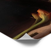 Orange Gladiolus Fleurs Art Imprimer Poster (Coin)