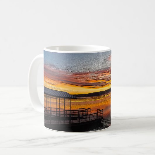 Orange Glory Matin Painterly Café Mug (Devant gauche)