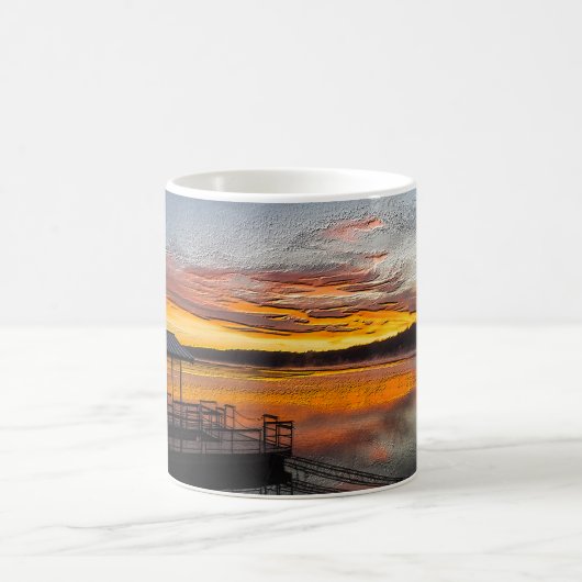 Orange Glory Matin Painterly Café Mug (Centre)