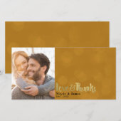 Orange Gold Mariage Photo Love & Merci Merci (Devant / Derrière)