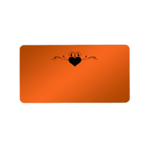 Orange gothique, Étiquette de adresse du coeur noi