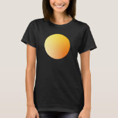 Orange Gradient Circle Vignette Abstract Design T-shirt (Voorkant)