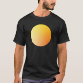 Orange Gradient Circle Vignette Abstract Design T-shirt (Voorkant)