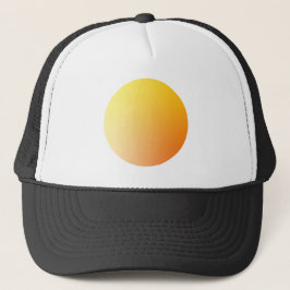 Orange Gradient Circle Vignette Abstract Design Trucker Pet