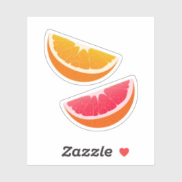 Orange & Grapefruit Citrus Stickers