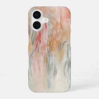 Orange Green Contemporary Abstract Design iPhone 16 Hoesje