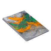 Orange Green Grey Gras Gras Carnet Abstrait (Côté Droit)