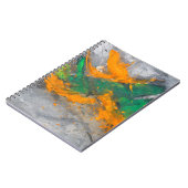Orange Green Grey Gras Gras Carnet Abstrait (Côté gauche)