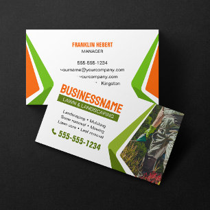 Orange & Green Landscaping Maaien Grasmaaien Visitekaartje