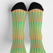 Orange Green Striped Pattern Sokken (Top)