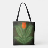 Orange Green Tulip Art Nouveau Carrelage Sac fourr (Dos)