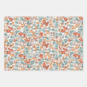 orange green woman fun gift inpakpapier vel (Voorkant)