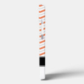 Orange & Grey Chevron Monogram iPad 2/3/4 Coque (Verso / Gauche)