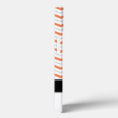 Orange & Grey Chevron Monogram iPad 2/3/4 Coque (Verso / Droite)