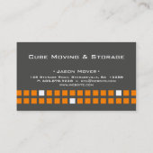 Orange grise de boîte de carte de visite de (Dos)