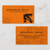 Orange grunge de carte de 232 entreprises de (Devant / Derrière)