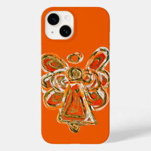 Orange Guardian Angel Art coque iphone personnalis