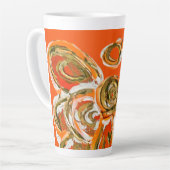 Orange Guardian Angel Custom Latte Cup Coffee Mug (Angle gauche)
