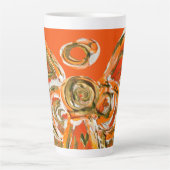 Orange Guardian Angel Custom Latte Cup Coffee Mug (Devant)