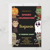 Orange Halloween Invitations Anniversaire (Devant)