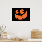 Orange Happy Halloween Pumpkin Poster (Keuken)
