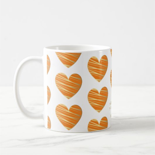 Orange Heart Best Friends All Occasion Gift Koffiemok (Links)