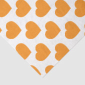 Orange Heart Modern Happy Love Notes Love Tissuepapier (Detail)